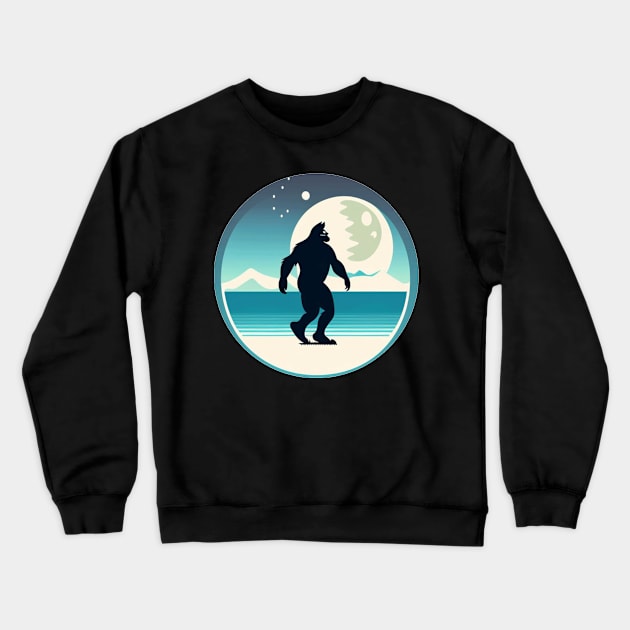 Bigfoot Moon Crewneck Sweatshirt by Yourex